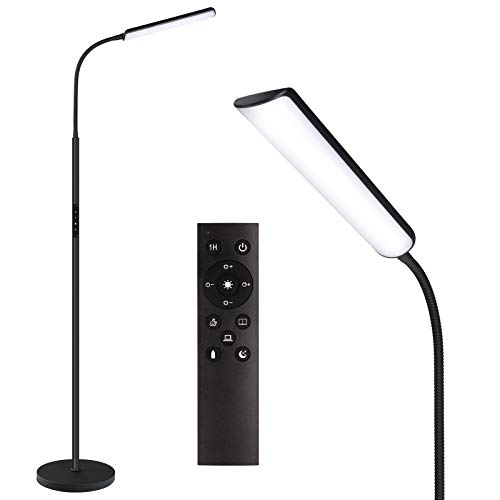 Dimunt LED Floor Lamp, Bright 18W Floor Lamps for Living Room with 1H Timer, Stepless Adjustable 3000K-6000K Colors and 10-100% Brightness Standing Lamp,  Only $19.97