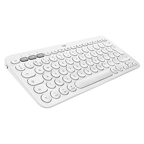 Logitech K380 Wireless Multi-Device Keyboard for Windows, Apple iOS, Apple TV Android or Chrome, Bluetooth, Compact Space-Saving Design, PC/Mac/Laptop/Smartphone/Tablet - Off White,Only $29.99