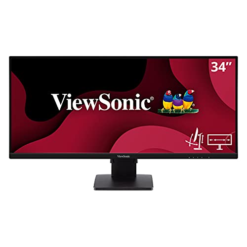 ViewSonic VA3456-MHDJ 34 Inch 21:9 UltraWide WQHD 1440p Monitor Frameless IPS with Ergonomics Design HDMI and DisplayPort Inputs for Home and Office, List Price is $409.99, Now Only 329.99