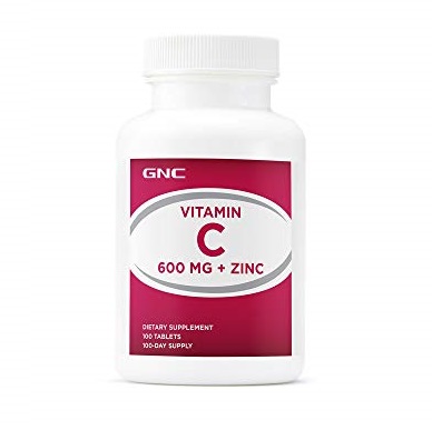 GNC Vitamin C 600mg + Zinc | Provides Immune Support | 100 Tablets, List Price is $4.99, Now Only $2.99, You Save $2.00 (40%)