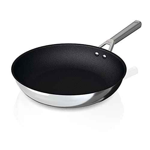 Ninja C60030 Foodi NeverStick Stainless 12-Inch Fry Pan, Silver, Now Only $31.99