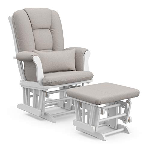 Storkcraft Tuscany Custom Glider and Ottoman with Free Lumbar Pillow, White/Taupe Swirl, List Price is $349.99, Now Only $143.19, You Save $206.80 (59%)