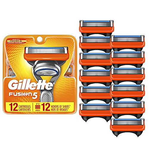 史低价！Gillette吉列 Fusion5 剃须替换刀片， 12个装，原价$33.20，现仅售$18.71，免运费！