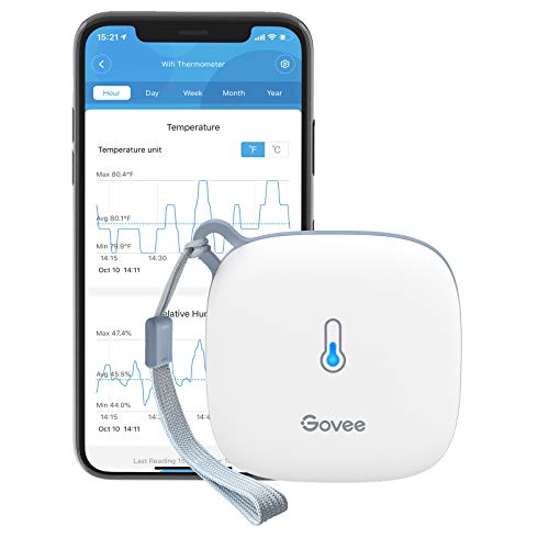Govee 便携 温度/湿度 实时 智能监控器，现点击coupon后仅售$32.39，免运费！