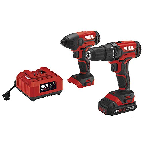 SKIL 20V 2-Tool Combo Kit: 20V Cordless Drill Driver and Impact Driver Kit, Includes 2.0Ah PWRCore 20 Lithium Battery and Charger - CB739001, List Price is $99.99, Now Only $79.2