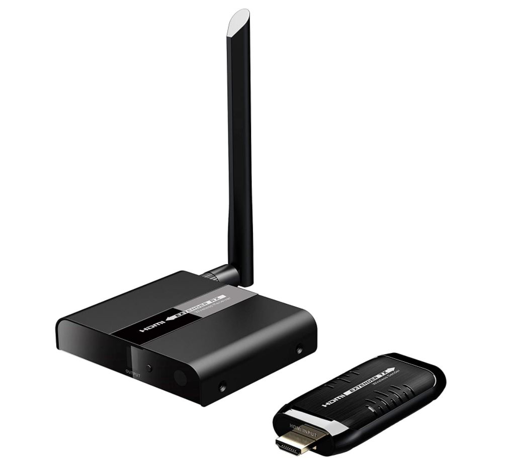 WeJupit Mini Wireless HDMI Extender Up to 15m, USB Powered Extender Kit, TV Transmitter & Receiver for HD 1080p, Stream Video and Audio from Laptop, PC, Blu-ray, DVD, Cable Box, PS4 (WJEXT15-1)