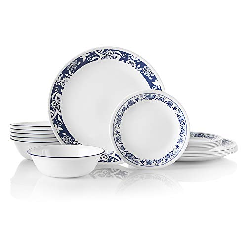 Corelle 18-Piece Service for 6, Chip Resistant, True Blue Dinnerware Set, List Price is $56.99, Now Only $52.94, You Save $4.05 (7%)