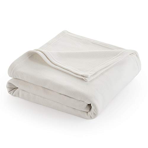 Martex Super Soft Fleece Blanket - Full/Queen, Warm, Lightweight, Pet-Friendly, Throw for Home Bed, Sofa & Dorm - Ivory, List Price is $44.99, Now Only $17.60