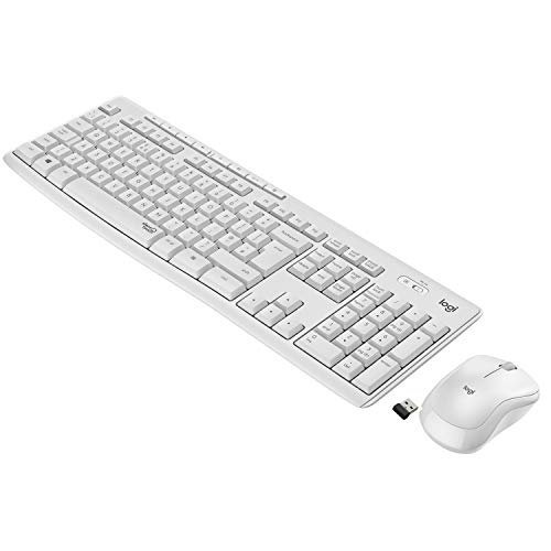 Logitech MK295 Wireless Mouse & Keyboard Combo with SilentTouch Technology, Full Numpad, Advanced Optical Tracking, Lag-Free Wireless, 90% Less Noise - Off White,  Only $25.95