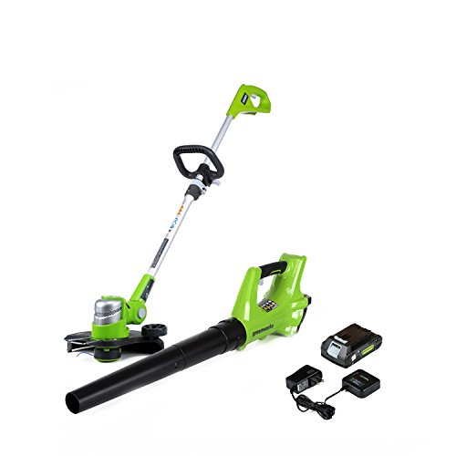 Greenworks 24V Cordless String Trimmer and Blower Combo Pack, 2Ah Battery and Charger Included STBA24B210, Now Only $89.52