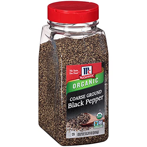 McCormick Coarse Ground Black Pepper (Organic, Non-GMO, Kosher), 12.75 oz, List Price is $21.19, Now Only $15.35