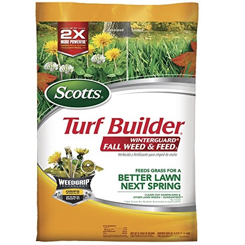 Scotts Turf Builder WinterGuard Fall Weed and Feed 3: Covers up to 15,000 Sq Ft, Fertilizer, 43 lbs., Not Available in FL, List Price is $71.49, Now Only $39.98, You Save $31.51 (44%)
