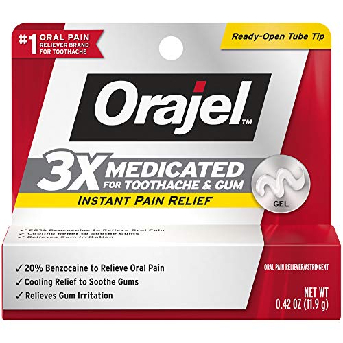 Orajel 3X for Toothache & Gum Pain: Maximum Gel Tube 0.42oz- From #1 Oral Pain Relief Brand- Orajel for Instant Pain Relief, List Price is $7.39, Now Only $6.53, You Save $0.86 (12%)