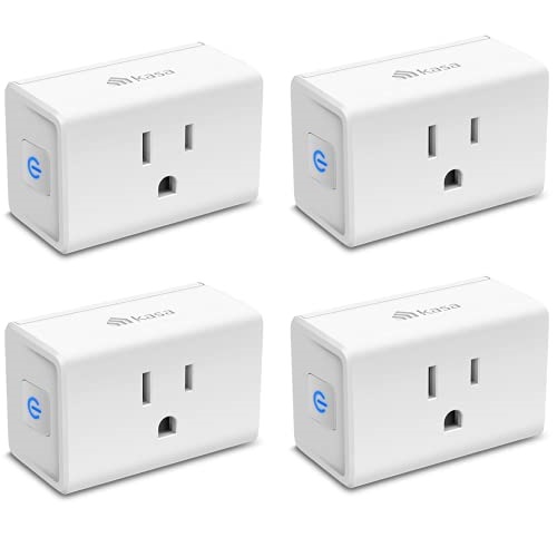 Kasa Smart Plug Mini 15A, Smart Home Wi-Fi Outlet Works with Alexa, Google Home & IFTTT, No Hub Required, UL Certified, 2.4G WiFi Only, 4-Pack(EP10P4) , White, List Price is $29.99, Now Only $22.99
