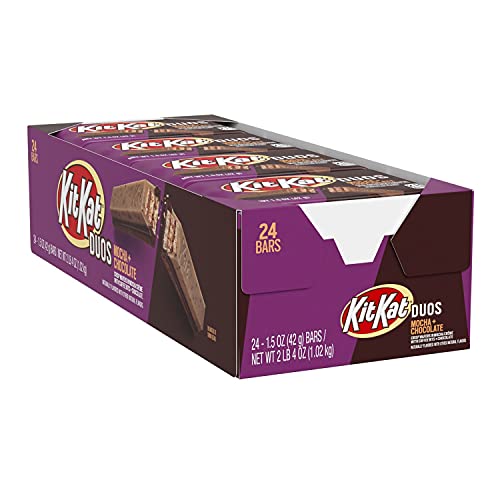 KIT KAT DUOS Mocha Crème and Chocolate Wafer Candy, Halloween, 1.5 oz, Bars (24 Count),  Only $15.71