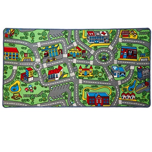 Click N’ Play City Life Kids Road Traffic Play mat Rug Large Non-Slip Carpet Fun Educational for Play area Playroom Bedroom-59” x 31 1/2”, List Price is $29.99, Now Only $16, You Save $13.99 (47%)