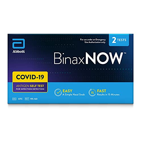 补货！史低价！Abbott BinaxNOW 家庭式 CoVid-19新冠测试 自检套装，2件套，原价$19.88，现仅售$14.00
