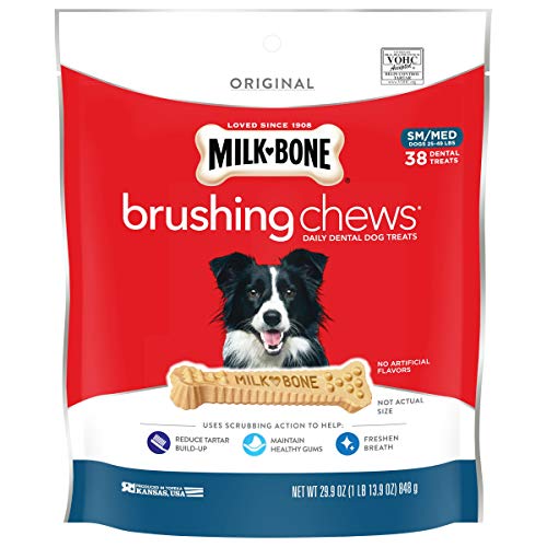 Milk-Bone Original Brushing Chews, 38 Small/Medium Daily Dental Dog Treats, List Price is $11.99, Now Only $3.68