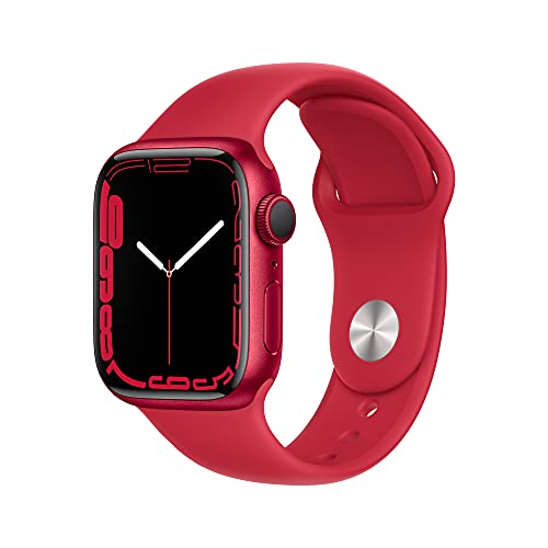 Apple Watch Series 7 GPS, 41mm (Product) RED Aluminum Case with (Product) RED Sport Band - Regular, Now Only $329.00