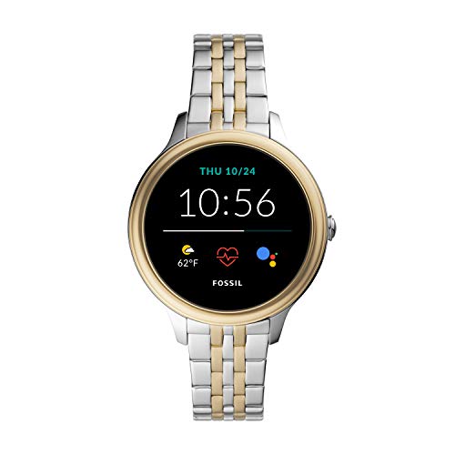 Fossil 42mm Gen 5E Stainless Steel Touchscreen Smart Watch with Heart Rate, Color: Gold/Silver (Model: FTW6074), List Price is $249, Now Only $129.95, You Save $119.05 (48%)