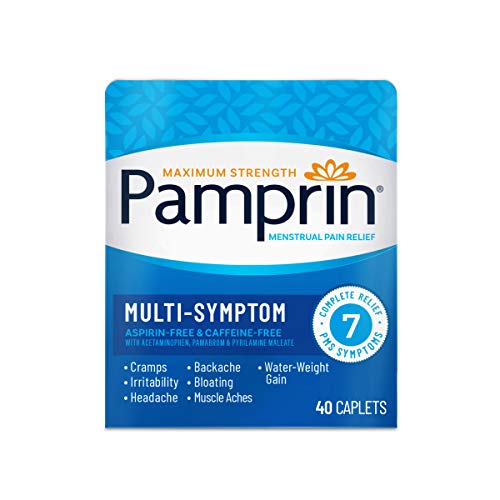 Pamprin Multi-Symptom Formula, with Acetaminophen, Menstrual Period Symptoms Relief including Cramps, Pain, and Bloating, 40 Caplets, List Price is $10.34, Now Only $3.79