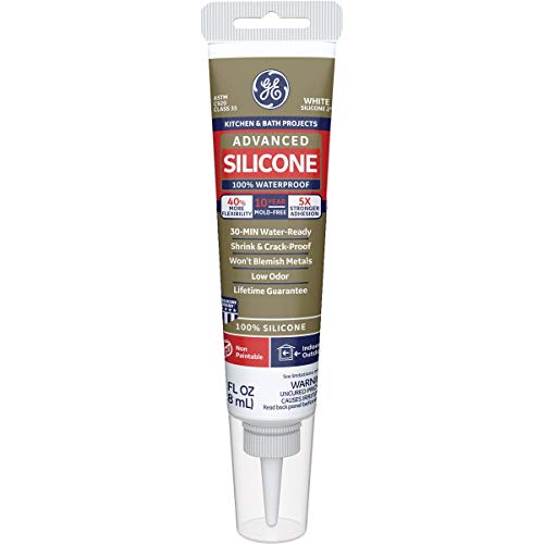 GE GE281 Silicone II Kitchen and Bath Sealant, 2.8 oz Tube, White, List Price is $5.99, Now Only $3.77, You Save $2.22 (37%)