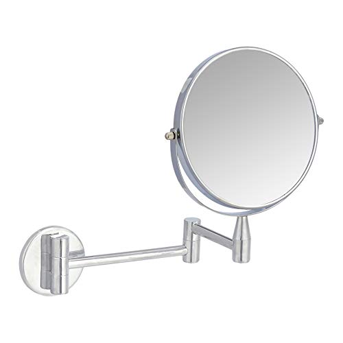Amazon Basics Wall-Mounted Vanity Mirror - 1X/5X Magnification, Chrome, Only $11.69