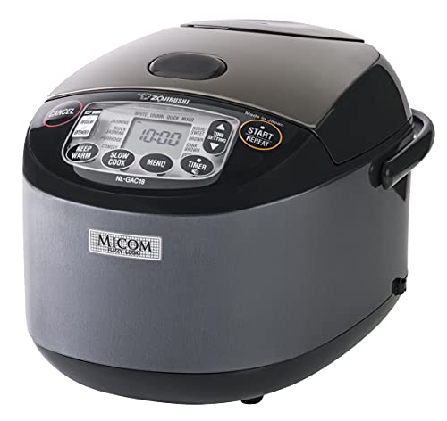 ​Zojirushi NL-GAC18 BM Umami Micom Rice Cooker & Warmer, 10-Cup, Metallic Black, Made in Japan, List Price is $326, Now Only $207.99, You Save $118.01 (36%)