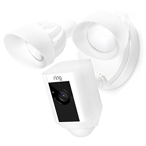 Certified Refurbished Ring Floodlight Camera Motion-Activated HD Security Cam Two-Way Talk and Siren Alarm, White, Works with Alexa, List Price is $159.99, Now Only $129.99, You Save $30.00 (19%)