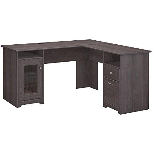 史低价！Bush Furniture L型办公桌和储物柜套装，现仅售$229.49，免运费