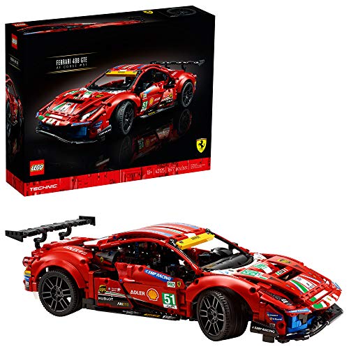 LEGO Technic Ferrari 488 GTE “AF Corse #51” 42125 Building Kit; Make a Faithful Version of The Famous Racing Car, New 2021 (1,677 Pieces), Now Only $135.99