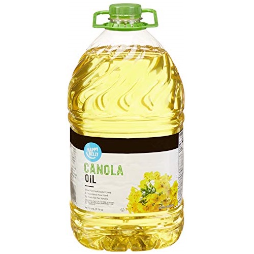Amazon Brand - Happy Belly Canola Oil, 1 Gallon (128 Fl Oz), Now Only $6.73