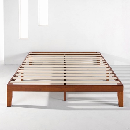 Mellow Naturalista Classic - 12 Inch Solid Wood Platform Bed with Wooden Slats, No Box Spring Needed, Easy Assembly, Queen, Cherry, List Price is $182.82, Now Only $140.00