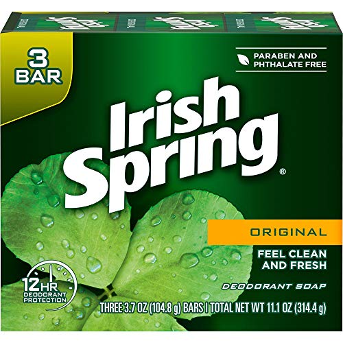 Irish Spring Deodorant Bar Soap, Original, Green Irish Spring, 11.1 Ounce, List Price is $3.79, Now Only $1.99, You Save $1.80 (47%)