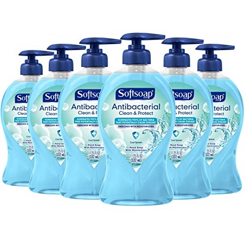 Softsoap Antibacterial Liquid Hand Soap Pump, Clean & Protect, Cool Splash - 11.25 Fluid Ounce, 6 Packs, List Price is $15.94, Now Only $7.94