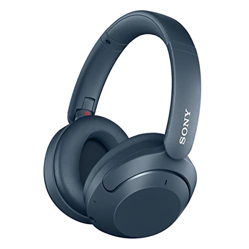 Sony WH-XB910N Extra BASS Noise Cancelling Headphones, Wireless Bluetooth Over The Ear Headset with Microphone and Alexa Voice Control, Blue (Amazon Exclusive), Only $123.00