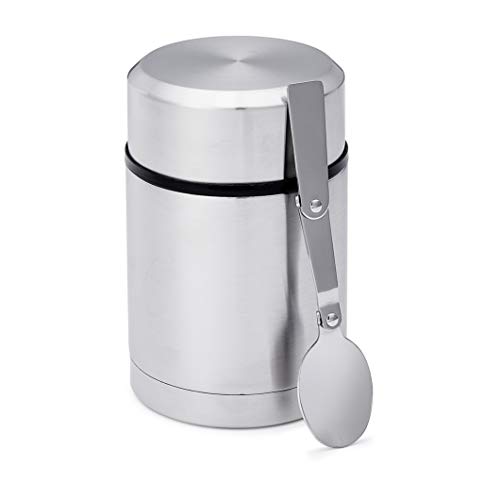 Amazon Basics Stainless Steel Food Container with foldable spoon | 500ml,Only $8.49