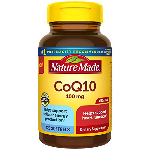 Nature Made CoQ10 100 mg, Dietary Supplements for Heart Health and Cellular Energy Production, 120 Softgels, 120 Day Supply, List Price is $49.99, Now Only $21.84