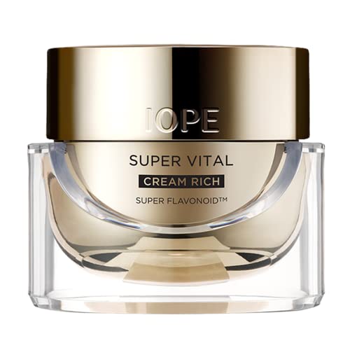IOPE 'Super Vital Cream RICH' 1.69FL.OZ' - Total Anti- Aging Moisturizing Cream - Creamy Texture for Dry Skin - Instant Plumping & Reducing Wrinkles, without Paraben by Amorepacific