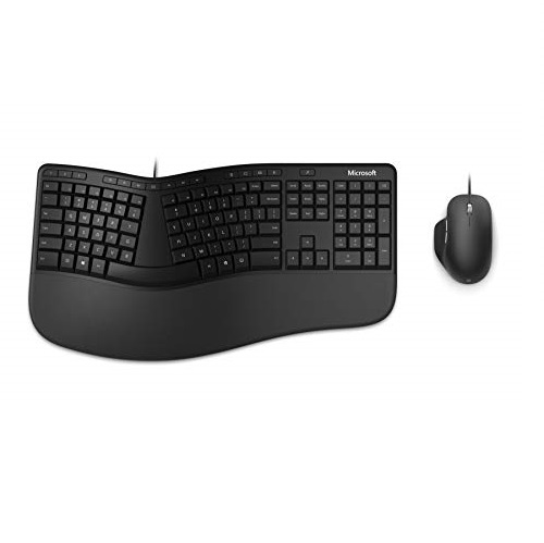 史低价！Microsoft微软 Ergonomic Keyboard 人体工学键盘/鼠标 套装，原价$89.99，现仅售$49.99，免运费！