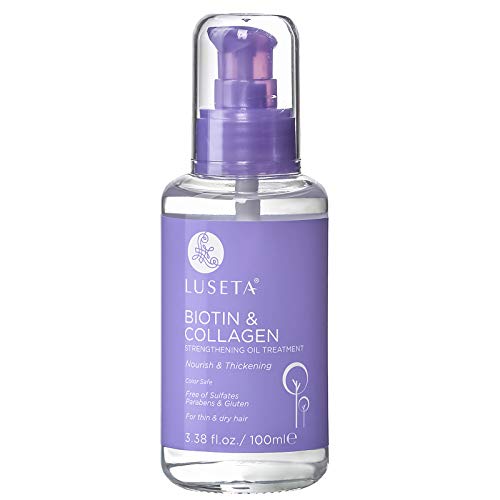 Luseta Biotin Hair Growth Serum, Hair Growth Oil for Thin & Dry Hair, Biotin & Collagen Oil for Thickening of Hair and Nourishing of Scalp 3.38 oz 50% off only $9.99