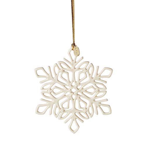 Lenox 2021 Snow Fantasies Snowflake Ornament, 0.20 LB, Ivory, List Price is $40, Now Only $13.99