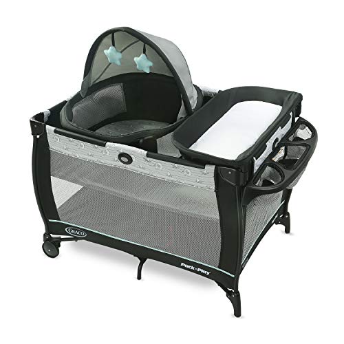 Graco Pack 'n Play Travel Dome Playard, Includes Travel Bassinet, Full-Size Infant Bassinet, and Diaper Changer, Archie, List Price is $162.99, Now Only $99.99, You Save $63.00 (39%)
