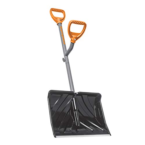 ErgieShovel ERG-SNSH18 Steel Shaft Impact Resistant Snow Shovel, 18-Inch Shovel, 48-Inch Shaft, Push/Scoop Combination Blade, List Price is $35.39, Now Only $19.99, You Save $15.40 (44%)