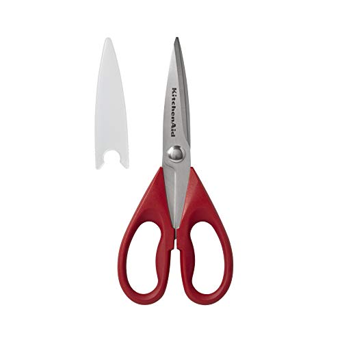 KitchenAid 多用途厨房剪刀，带刀片保护套，原价$10.99，现仅售$7.36。多色可选！