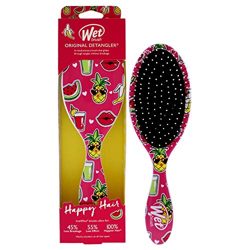 Wet Brush Original Detangler Hair Brush - Happy Hair Pineapple - Exclusive Ultra-soft IntelliFlex Bristles - Glide Through Tangles With Ease For All Hair Types , Wet And Dry Hair, Only $4.82