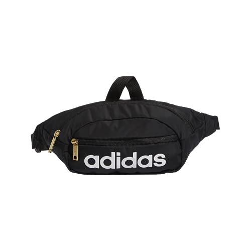 adidas Unisex Core Waist Pack,Black/White/Gold Metallic, One Size, List Price is $30.00, Now Only $13.98