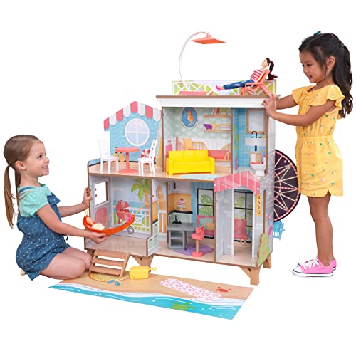 史低价！KidKraft 摩天轮 趣味海滩 双面 娃娃屋，原价$99.99，现仅售$48.99，免运费！