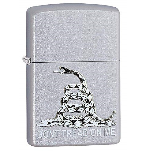 Zippo Don't Tread on Me Satin Chrome Pocket Lighter, List Price is $25.45, Now Only $13.34, You Save $12.11 (48%)