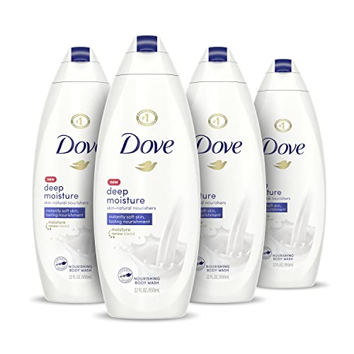 Dove 多芬沐浴露，22oz/瓶，共4瓶，原價$27.96，現點擊coupon后僅售$13.67，免運費